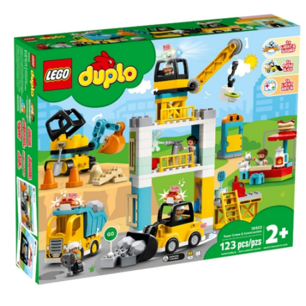 【LEGO 樂高積木】得寶 Duplo系列- 起重機 & 建設工程 (123pcs)