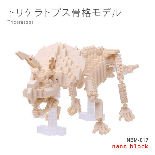 Nanoblock迷你積木 三角龍模型骨架